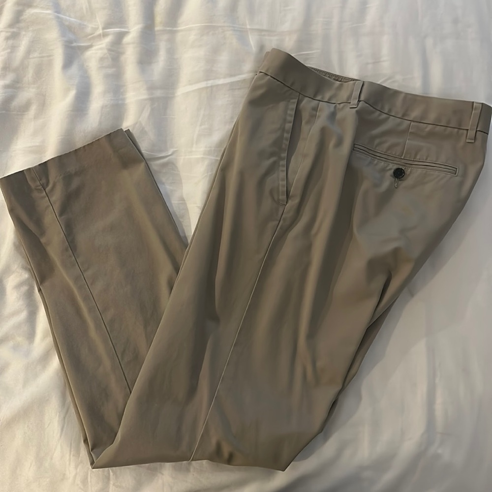 Bonobos Weekday Warrior dress pants 36X32 slim fit “Wednesday tan”